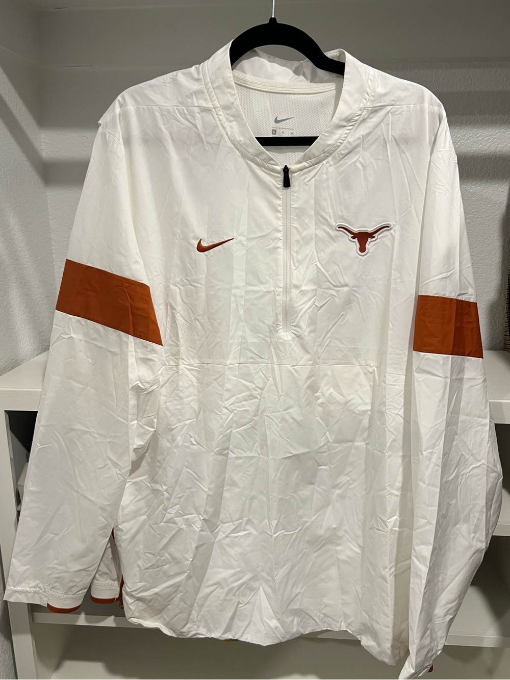 Nike White Pullover Jacket University of Texas Longhorns